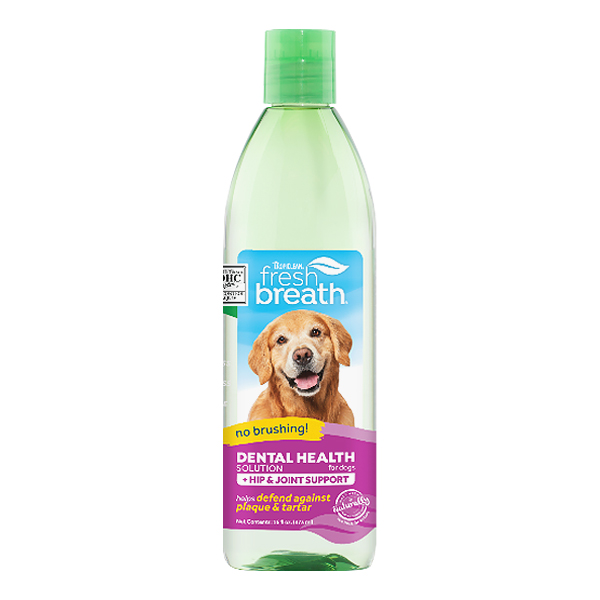 TropiClean Fresh Breath Water Additive + Hip & Joint Support - 16 fl oz